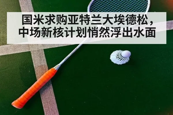 国米求购亚特兰大埃德松，中场新核计划悄然浮出水面